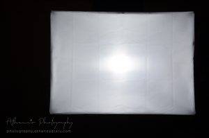Rectangular softbox with diffused light